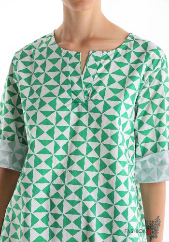 T-shirt in Cotone Fantasia geometrica - ph 4