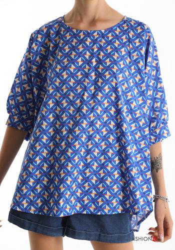 Blusa in Cotone Fantasia geometrica - ph 1