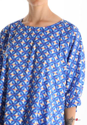 Blusa in Cotone Fantasia geometrica - ph 4