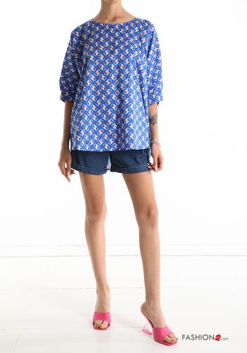 Blusa in Cotone Fantasia geometrica - ph 5