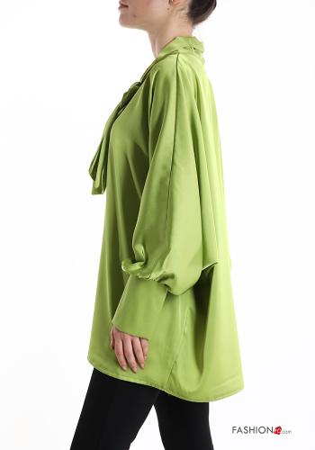 Satin Bluse mit Schleife - ph 3