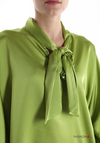 Satin Bluse mit Schleife - ph 4