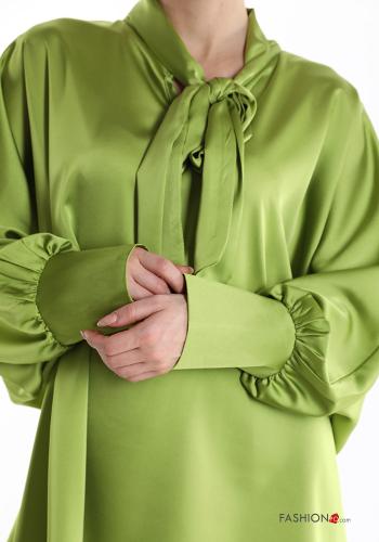 Satin Bluse mit Schleife - ph 5