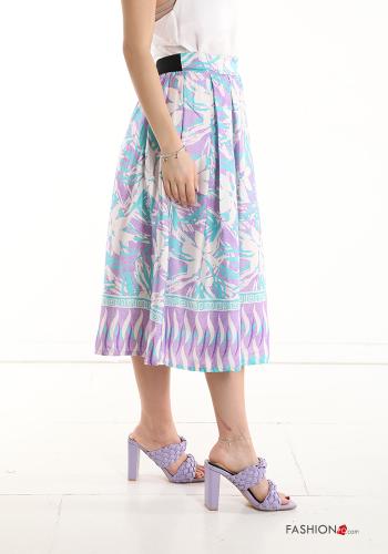 Falda midi Estampado Floral con elástico - ph 3