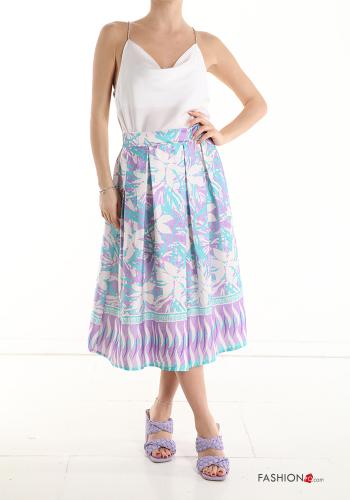 Falda midi Estampado Floral con elástico - ph 5
