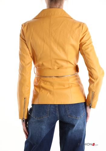 Chiodo con fodera con zip con cintura con tasche - ph 2