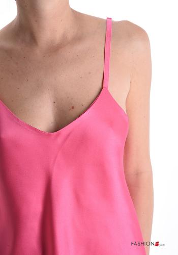 Top sín mangas satén con cuello en v - ph 4