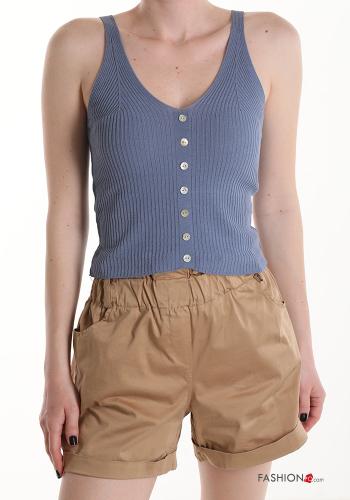 Top con bottoni scollo a V - ph 1