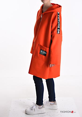 Spolverino con zip con tasche con cappuccio - ph 3