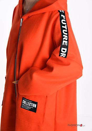Spolverino con zip con tasche con cappuccio - ph 4