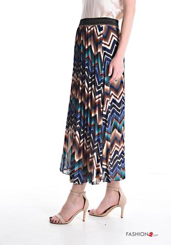 Saia lurex plissê Longuette Padrão chevron com elástico - ph 3