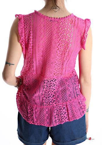 lace Cotton Top with v-neck - ph 2
