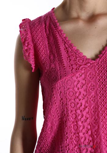 lace Cotton Top with v-neck - ph 4