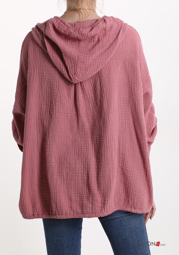 Cotton Sweatshirt with zip with hood - ph 2