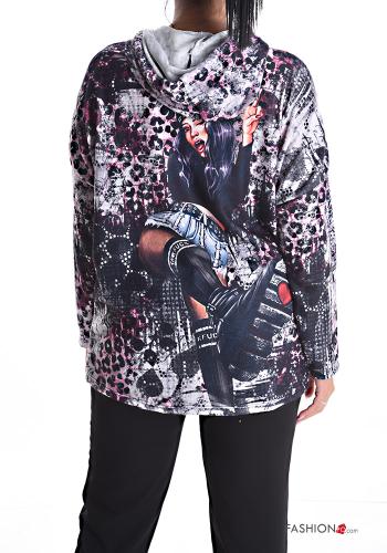 Sweatshirt Padrão animal com capuz - ph 2