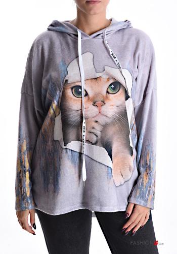Felpa Fantasia animali con cappuccio con coulisse - ph 1