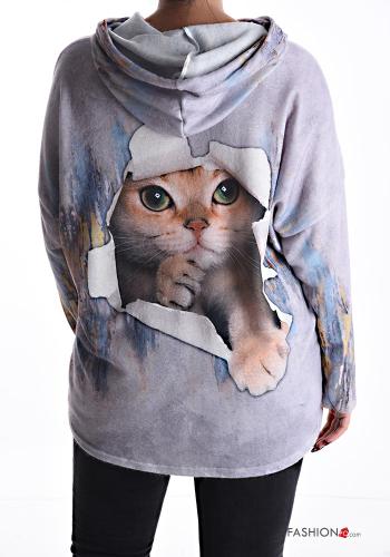Felpa Fantasia animali con cappuccio con coulisse - ph 2
