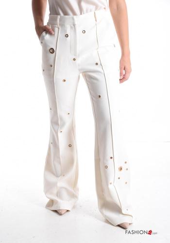 long Trousers with buttons with studs with pockets