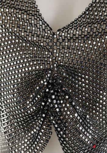 metallic backless adjustable Top plunging neckline - ph 3