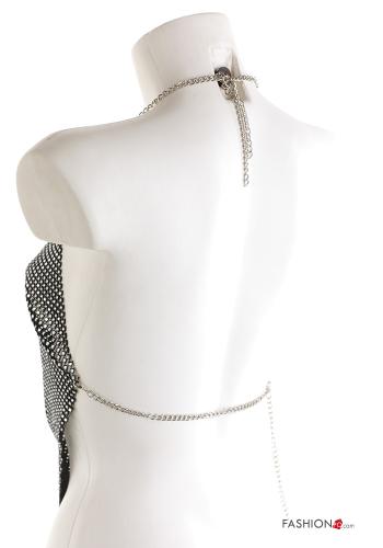 metallic backless adjustable Top plunging neckline - ph 4