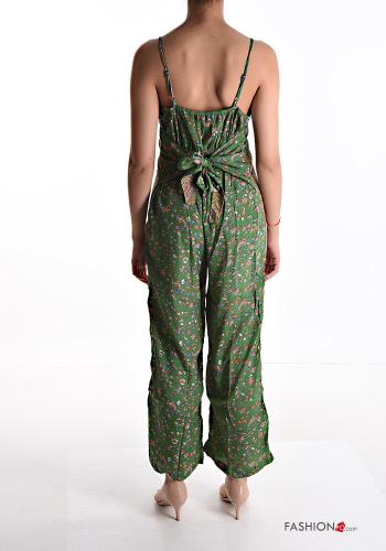 Jacquard-Muster Overall aus Seide mit Schleife mit V-Ausschnitt - ph 2