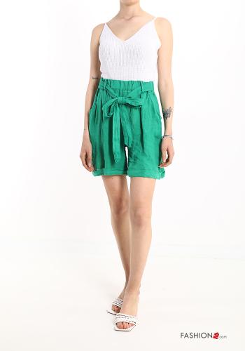 Linen Shorts with pockets with bow - ph 5
