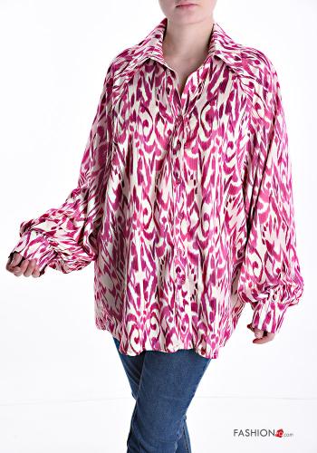 Patterned puff sleeve Shirt
