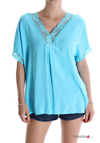 lace T-shirt with v-neck - ph 1