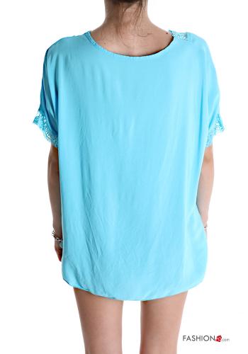 lace T-shirt with v-neck - ph 2