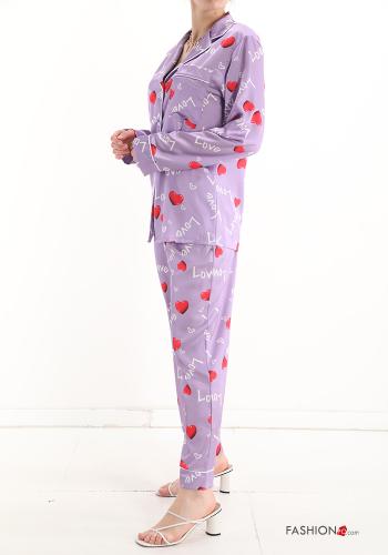 Pijama completo estampado de corazón - ph 3