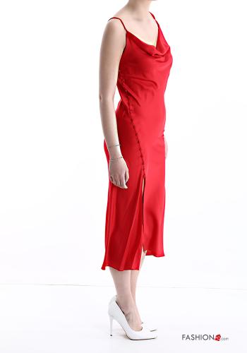 satin Sleeveless Dress with split - ph 3