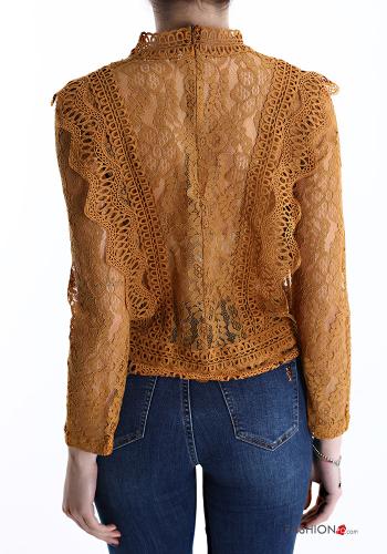 Maglietta a manica lunga pizzo con zip - ph 2