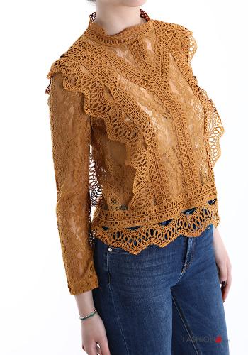 Maglietta a manica lunga pizzo con zip - ph 3