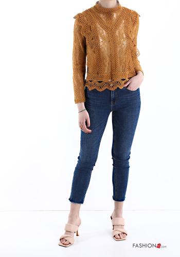 Maglietta a manica lunga pizzo con zip - ph 5