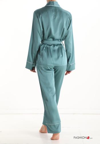 Satin Voller Pyjama mit Schleife - ph 2