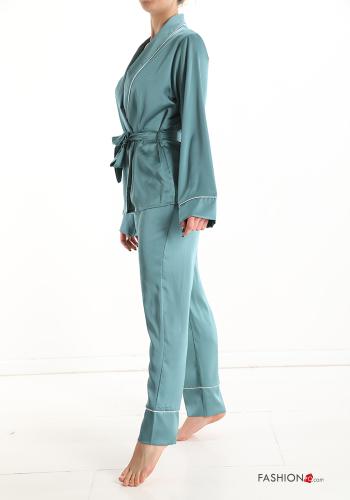 Satin Voller Pyjama mit Schleife - ph 3