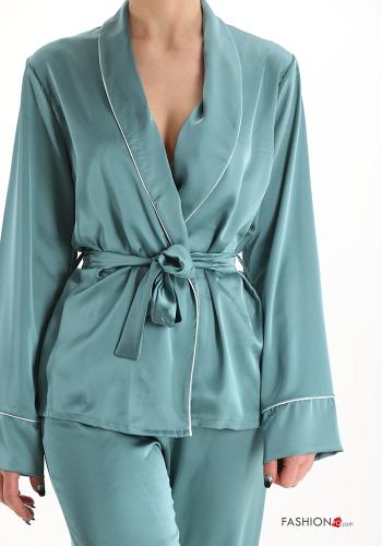 Satin Voller Pyjama mit Schleife - ph 4