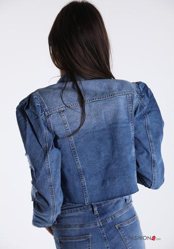 Veste en Coton en denim à boutons avec poches - ph 2
