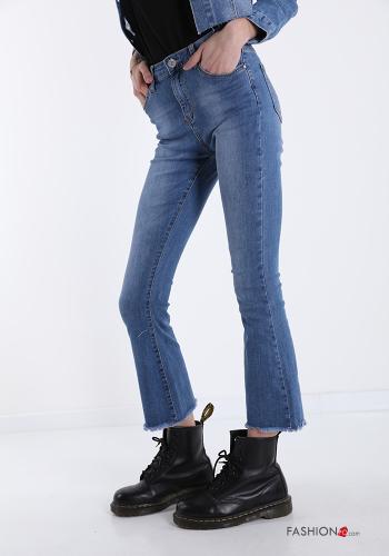 Jeans aus Baumwolle  mit Taschen ausgestellte - ph 3