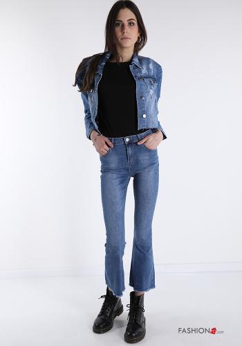 Jeans aus Baumwolle  mit Taschen ausgestellte - ph 5