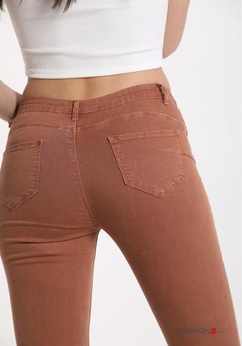 Jeans aus Baumwolle mit Taschen - ph 4