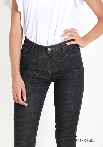 flared Cotton Jeans with pockets - ph 4