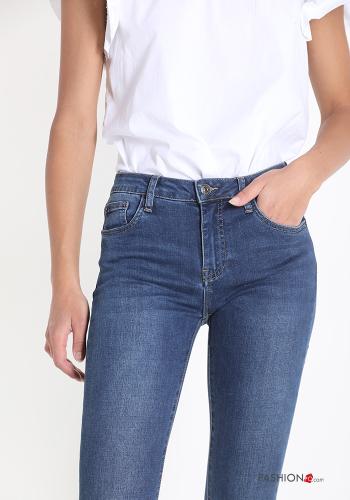 Jeans aus Baumwolle mit Taschen - ph 4