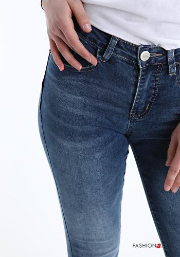 Jeans aus Baumwolle mit Taschen - ph 4