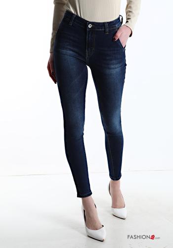 Jeans in Cotone con tasche