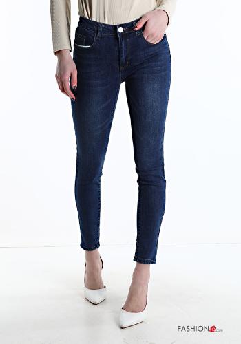 Jeans in Cotone con tasche