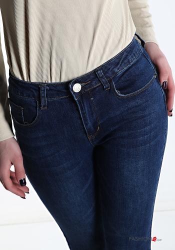 Jeans aus Baumwolle mit Taschen - ph 4