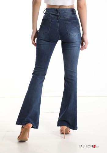 Jeans in Cotone a zampa con tasche - ph 2