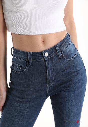 Jeans in Cotone a zampa con tasche - ph 4