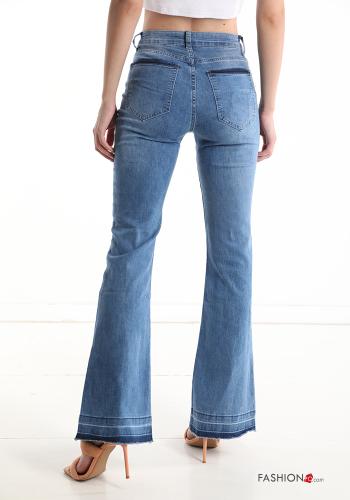 flared Cotton Jeans with pockets - ph 2